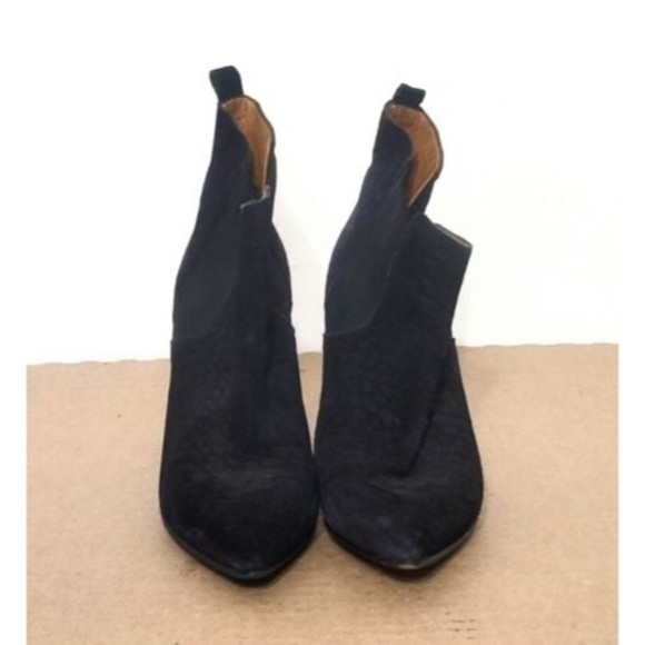 Isabel Marant Cleane Black Leopard Ankle Boots Womens Size 39 Velvet Leather - Picture 2 of 11